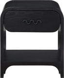 Hayes Night Stand - Sleek Ash Wood Veneer Table with Matte Handle for Contemporary Home Elegance