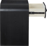 Hayes Night Stand - Sleek Ash Wood Veneer Table with Matte Handle for Contemporary Home Elegance