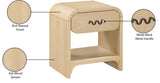 Hayes Night Stand - Sleek Ash Wood Veneer Table with Matte Handle for Contemporary Home Elegance