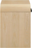 Hayes Night Stand - Sleek Ash Wood Veneer Table with Matte Handle for Contemporary Home Elegance