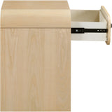 Hayes Night Stand - Sleek Ash Wood Veneer Table with Matte Handle for Contemporary Home Elegance