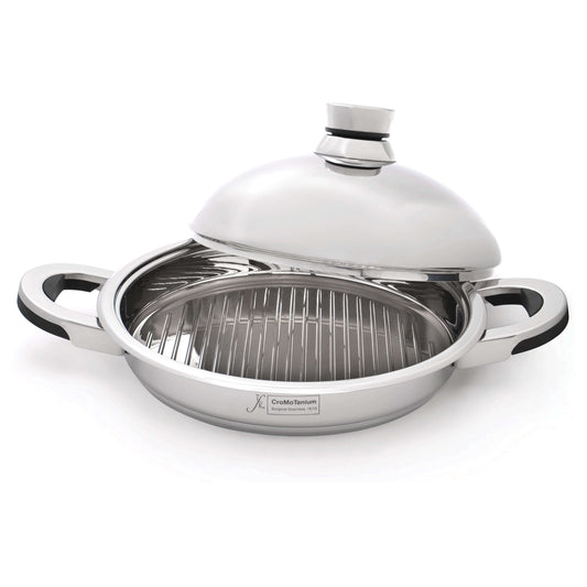 BergHOFF TFK 18/10 Stainless Steel Grill Pan, 12"