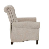 Push Back Recliner Single Sofa Reclining Chair, Cream *