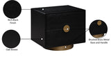 Wade Night Stand - Elegant Oak Veneer Side Table with Brushed Brass Base for Contemporary Style