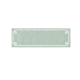 Wholesale High Pile Bordered Bathroom Rug, Seafoam Green