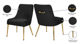 Ace Velvet Dining Chair Set (Set of 2)