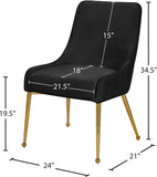 Ace Velvet Dining Chair Set (Set of 2)