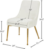 Ace Velvet Dining Chair Set (Set of 2)