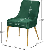 Ace Velvet Dining Chair Set (Set of 2)
