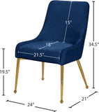 Ace Velvet Dining Chair Set (Set of 2)