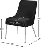 Ace Velvet Dining Chair Set (Set of 2)