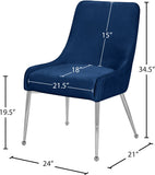 Ace Velvet Dining Chair Set (Set of 2)