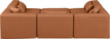 Cube - 6 Piece Modular Sectional - Cognac