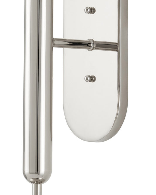 Barbican Double-Light Nickel Wall Sconce