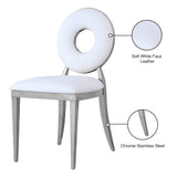 Carousel Contemporary Dining Chairs - Set of 2, Plush Comfort with Modern Gold Stainless Steel Frame