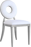 Carousel Contemporary Dining Chairs - Set of 2, Plush Comfort with Modern Gold Stainless Steel Frame