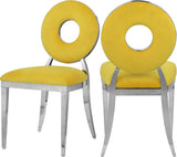 Carousel Velvet Dining Chair Set - Modern Gold Stainless Steel Frame with Plush Comfort Design