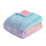 Ombre Shaggy Faux Fur Comforter Set Ombre, Purple
