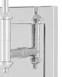 Ashby Nickel Swing-Arm Wall Sconce, White Shade