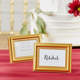 Beautifully Beaded Gold Place Card/Photo Holder (Set of 6)