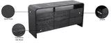 Cresthill Oak Wood Mid-Century Dresser - Stylish Storage Solution with Unique Curved Design for Bedrooms