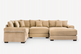 DESEO 196" Sectional Sofa with Ottoman