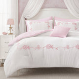Charming Floral Microfiber Comforter Set For Kids, Pink
