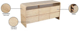 Cresthill Oak Wood Mid-Century Dresser - Stylish Storage Solution with Unique Curved Design for Bedrooms