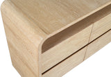 Cresthill Oak Wood Mid-Century Dresser - Stylish Storage Solution with Unique Curved Design for Bedrooms