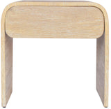 Cresthill Mid Century Night Stand - Stylish Curved Design with Durable Solid Wood and Ample Storage