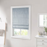 Basketweave Roman Shade, Blue