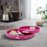 Saint Tropez Round Tray Set of 2 - Fuchsia