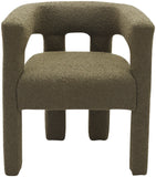 Athena Olive Green Boucle Fabric Dining Chair - Stylish Comfort for Your Contemporary Space