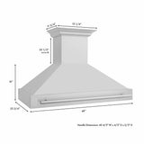 ZLINE 48" Autograph Stainless Steel Wall Range Hood, 8654STX-48