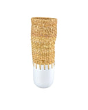 Kyoto Rattan & White Vase