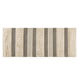 Hand-Woven Shaggy Boho Bath Rug, Black