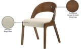Woodson Mid Century Modern Dining Chair Set of 2 - Elegant Walnut Frame, Comfortable Foam Seat