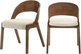 Woodson Mid Century Modern Dining Chair Set of 2 - Elegant Walnut Frame, Comfortable Foam Seat