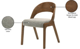 Woodson Mid Century Modern Dining Chair Set of 2 - Elegant Walnut Frame, Comfortable Foam Seat