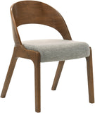 Woodson Mid Century Modern Dining Chair Set of 2 - Elegant Walnut Frame, Comfortable Foam Seat