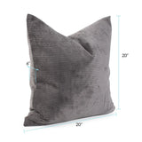 Pillow 20 x 20 Pana Charcoal - Down Alternative Insert