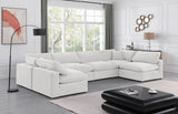 Comfy - 6 Piece Velvet Modular Armless Sectional