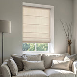 Matte Solid Room Darkening Cordless Roman Blind, Ivory
