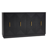 60'' Large Buffet Cabinet with Storage, Fluted Sideboard Wit