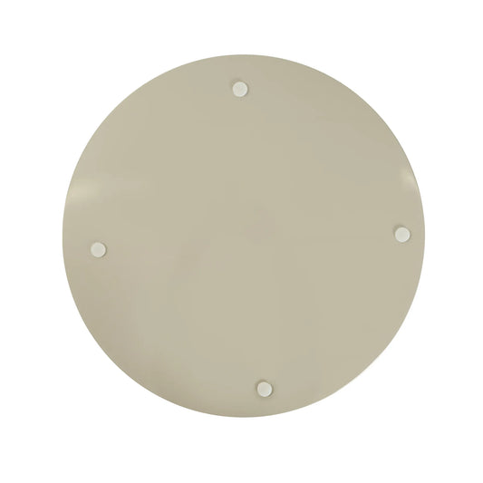Round Scalloped Riviera Tray - Taupe