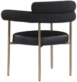 Blake Contemporary Dining Chairs Set of 2 - Stylish Soft Faux Leather and Durable Metal Frame