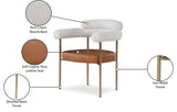 Blake Contemporary Dining Chairs Set of 2 - Stylish Soft Faux Leather and Durable Metal Frame