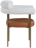 Blake Contemporary Dining Chairs Set of 2 - Stylish Soft Faux Leather and Durable Metal Frame