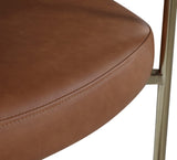 Blake Contemporary Dining Chairs Set of 2 - Stylish Soft Faux Leather and Durable Metal Frame