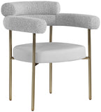 Blake Contemporary Dining Chairs Set of 2 - Stylish Soft Faux Leather and Durable Metal Frame